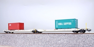 Pullman 36553 - H0 - Taschenwagen Sdggmrs, NL-RN, Ep. VI, 2 x Container TransContainer + OOCL